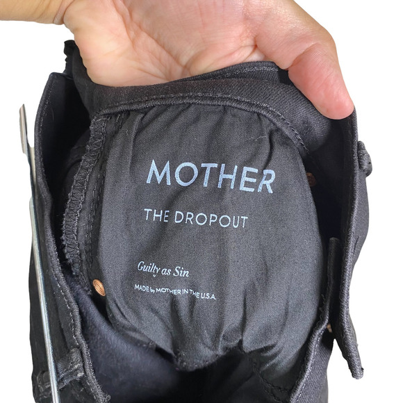 Mother Black Distressed The Dropout in Guilty As Sin Jeans sz 26 - Picture 9 of 11